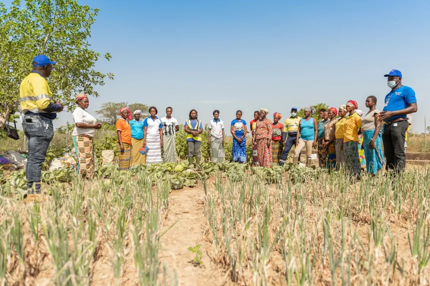 Séance de formation agricole avec les femmes de la communauté de yaramoko